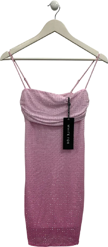 White Fox Pink Dj Play My Song Mini Dress UK S Chic Bohemian Mini Dress