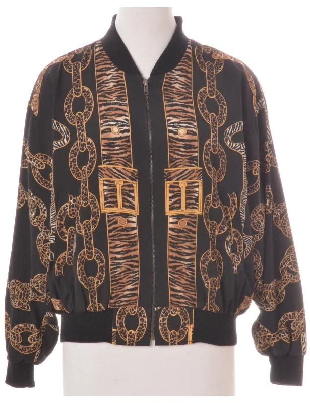Label Kay Bomber Patterned Jacket Faux Fur Jacket Real Fur Jacket Shearling Jacket