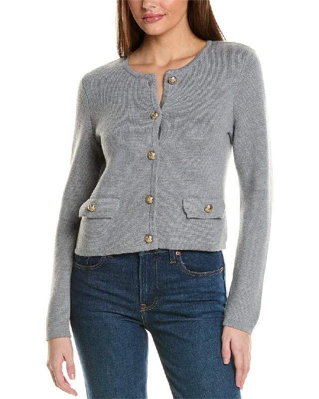 Bruno Magli Cropped Crewneck Wool Jacket Toggled Jacket Drawstring Jacket Belted Jacket
