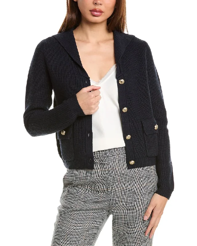 Bruno Magli Sailor Collar Wool Jacket Tailored Jacket Straight Jacket A-Line Jacket