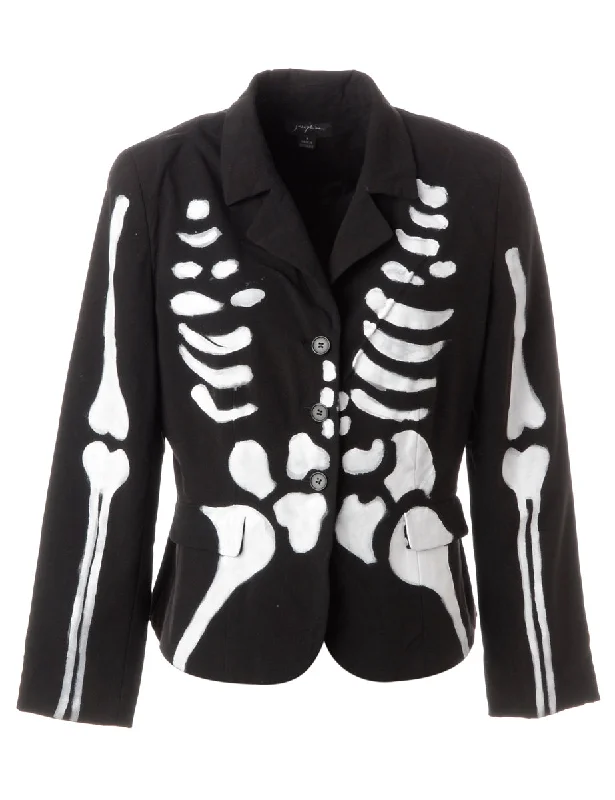 Label Jack Skeleton Suit Jacket Print Jacket Jacquard Jacket Embroidered Jacket