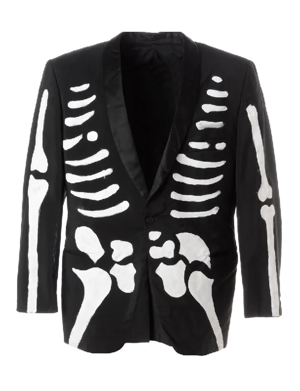 Label Jack Skeleton Suit Jacket Cotton Fabric Linen Fabric Terry Fabric