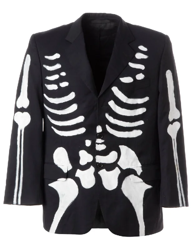 Label Jack Skeleton Suit Jacket Rayon Fabric Velvet Fabric Corduroy Fabric