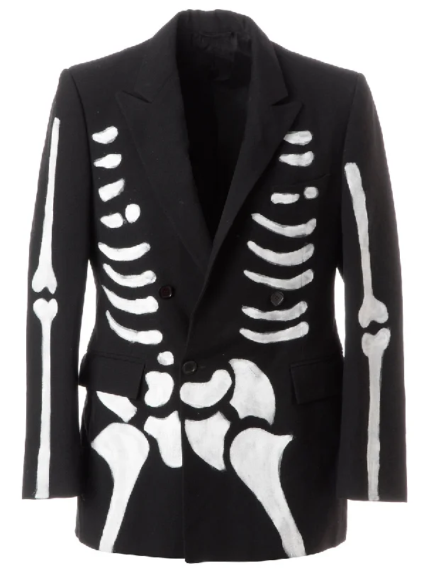 Label Jack Skeleton Suit Jacket Cardigan Sweater Pullover