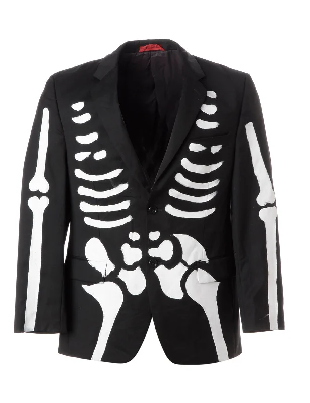 Label Jack Skeleton Suit Jacket Satin Jacket Silk Jacket Chiffon Jacket