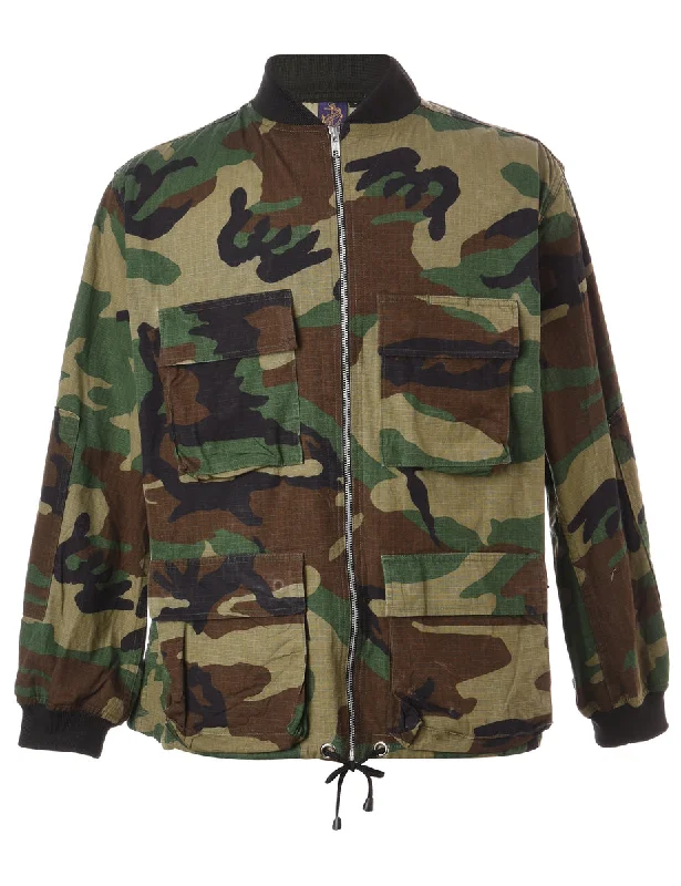 Label Jackson Camo Bomber Jacket Wool Jacket Cashmere Jacket Tweed Jacket