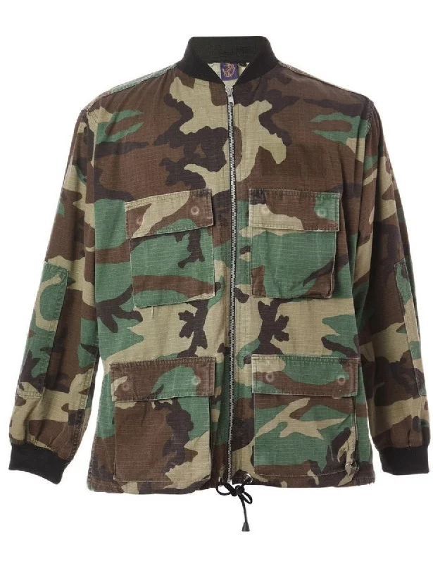 Label Jackson Camo Bomber Jacket Belted Jacket Elasticated Jacket Padded Jacket
