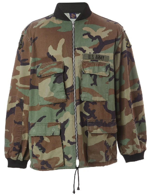 Label Jackson Camo Bomber Jacket Bomber Jacket Anorak Windbreaker