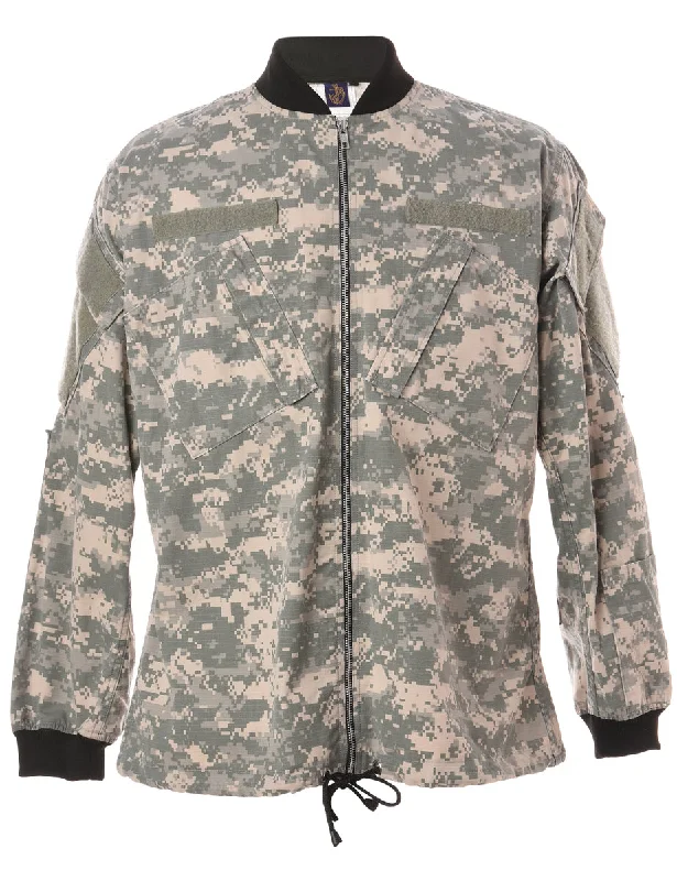 Label Jackson Camo Bomber Jacket Quilted Jacket Puffer Jacket Insulated Jacket
