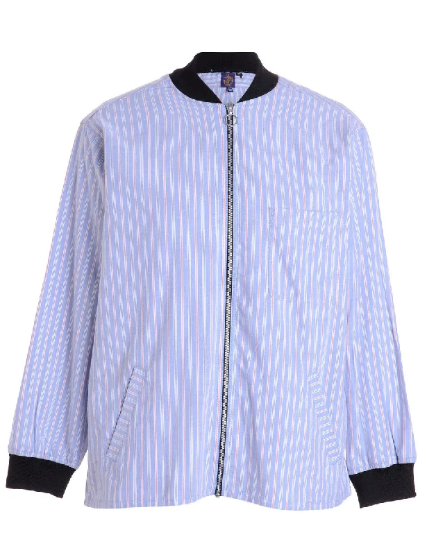 Label Jamie Branded Straight Hem Bomber Jacket Bomber Jacket Anorak Windbreaker