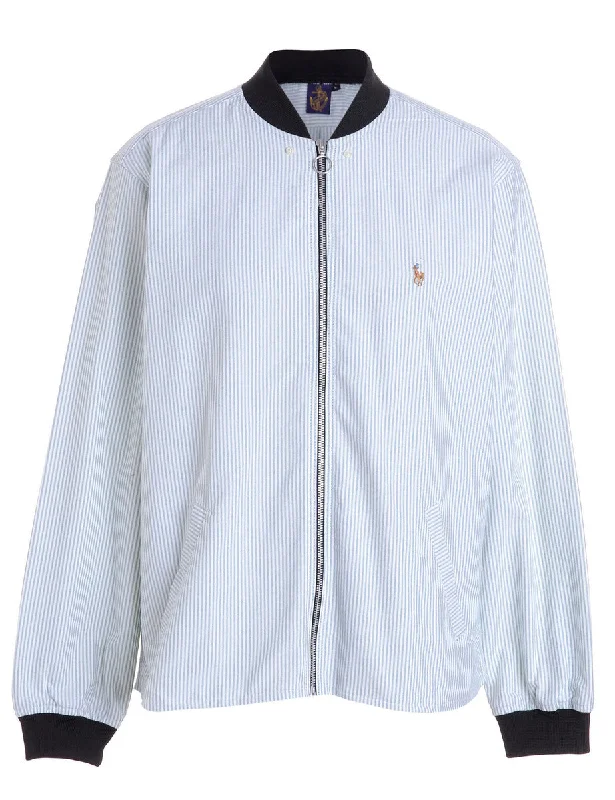 Label Jamie Branded Straight Hem Bomber Jacket Zippered Front Buttoned Front Snap Front Label Jamie Branded Straight Hem Bomber Jacket Zippered Front Buttoned Front Snap Front