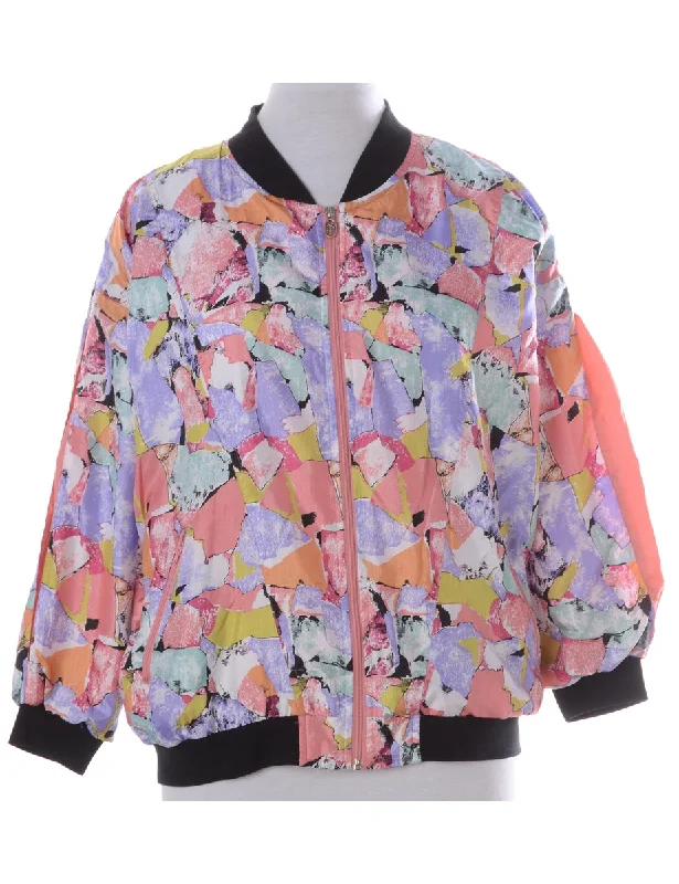Label Kay Bomber Patterned Jacket Trench Coat Raincoat Waterproof Jacket