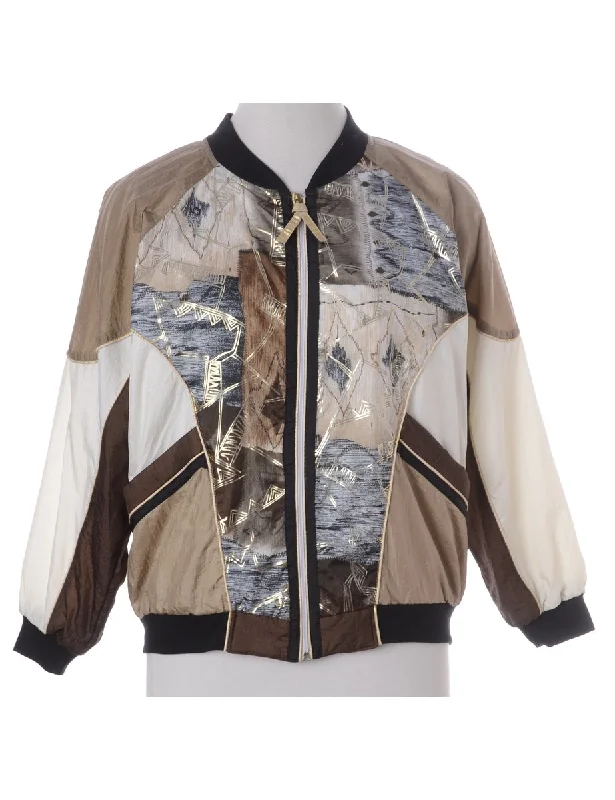Label Kay Bomber Patterned Jacket Oversized Jacket Tailored Jacket Straight Jacket