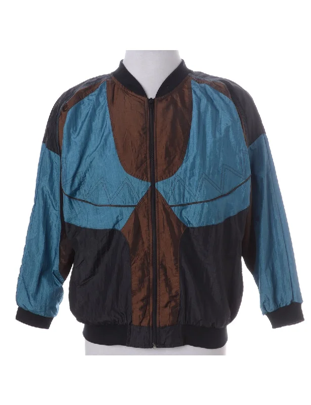 Label Kay Bomber Patterned Jacket Welt Pockets Slit Pockets Flap Pockets