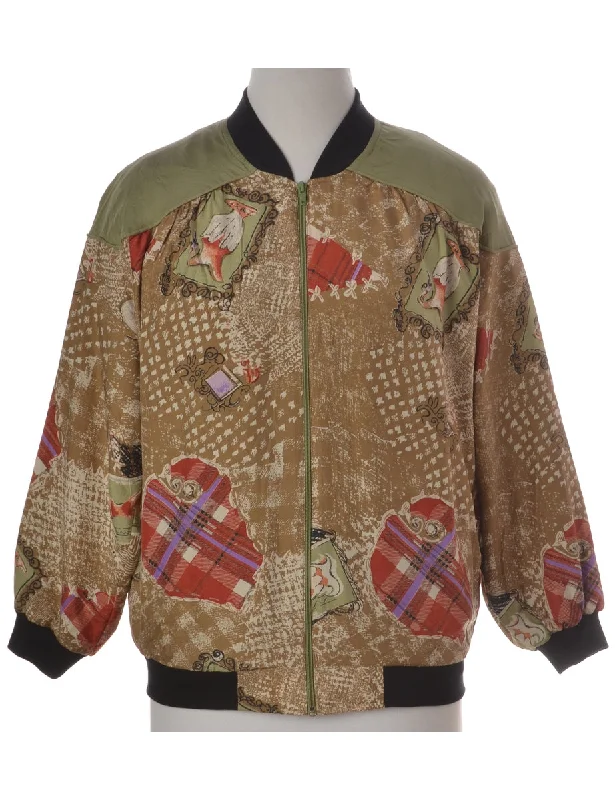 Label Light Brown Bomber Jacket Lace Jacket Ribbed Jacket Sequined Jacket