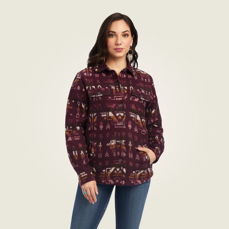 Ariat Women's R.E.A.L. Shacket Shirt Jacket, Laredo Jacquard Denim Jacket Leather Jacket Suede Jacket Ariat Women's R.E.A.L. Shacket Shirt Jacket, Laredo Jacquard Denim Jacket Leather Jacket Suede Jacket