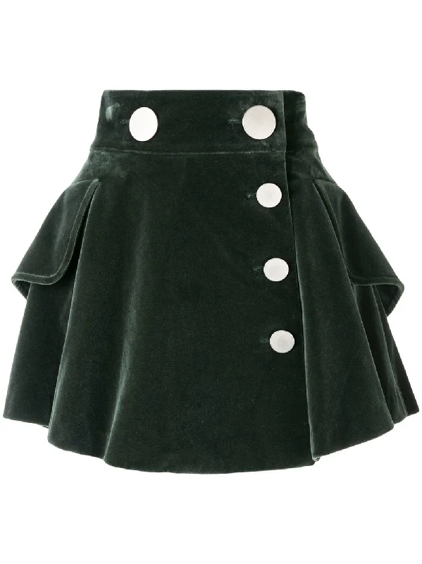 flared mini skirt chiffon skirt airy