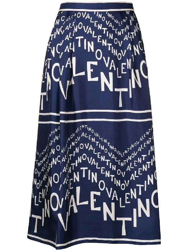 silk chevron logo skirt wool skirt sturdy