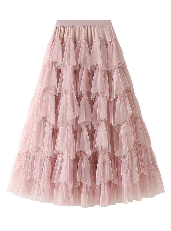WOMEN YARN SPLICING CAKE SKIRT velvet skirt glossy