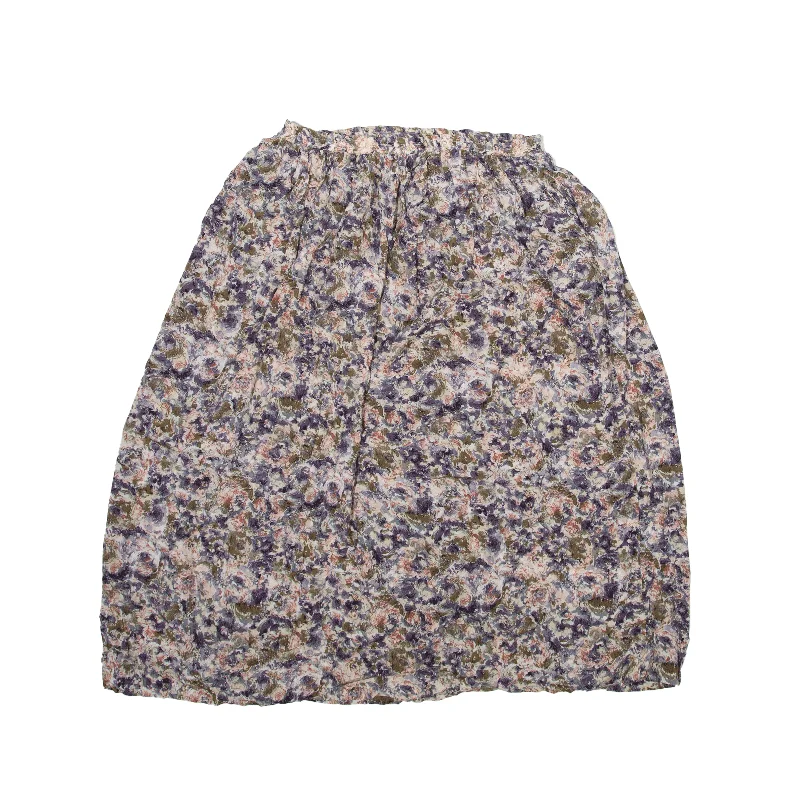ARTHUR MAX Long Peasant Skirt Purple Floral Womens UK 12 chiffon skirt airy