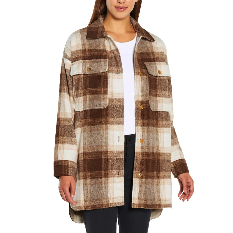 Banana Republic Women's Plaid Midweight Button-up Shirt Jacket Fitted Jacket Loose Jacket Oversized Jacket Banana Republic Women's Plaid Midweight Button-up Shirt Jacket Fitted Jacket Loose Jacket Oversized Jacket