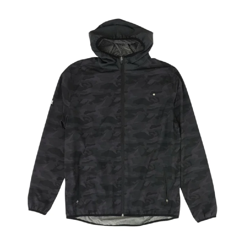 Charcoal Camo Active Jacket Snapped Jacket Toggled Jacket Drawstring Jacket