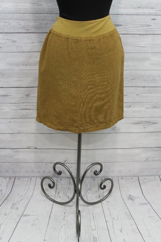 Cut Loose Solid Linen - Walking Skirt FINAL SALE ITEM wool skirt warm