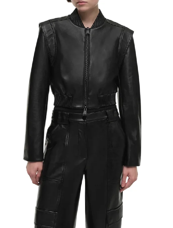 Doreen Luxe Vegan Jacket - SIMKHAI Plaid Jacket Tartan Jacket Houndstooth Jacket