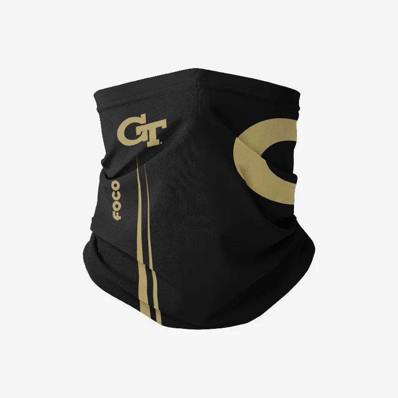 Georgia Tech Yellow Jackets On-Field Sideline Logo Black Gaiter Scarf Tiered Jacket Buttoned Jacket Zippered Jacket Georgia Tech Yellow Jackets On-Field Sideline Logo Black Gaiter Scarf Tiered Jacket Buttoned Jacket Zippered Jacket