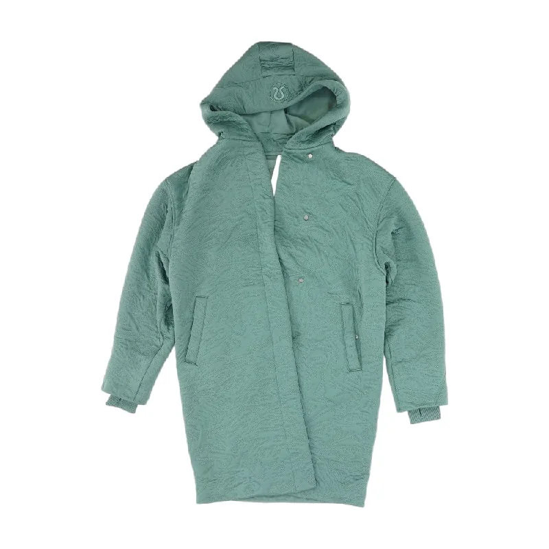 Green Solid Peacoat Jacket Quilted Jacket Puffer Jacket Insulated Jacket
