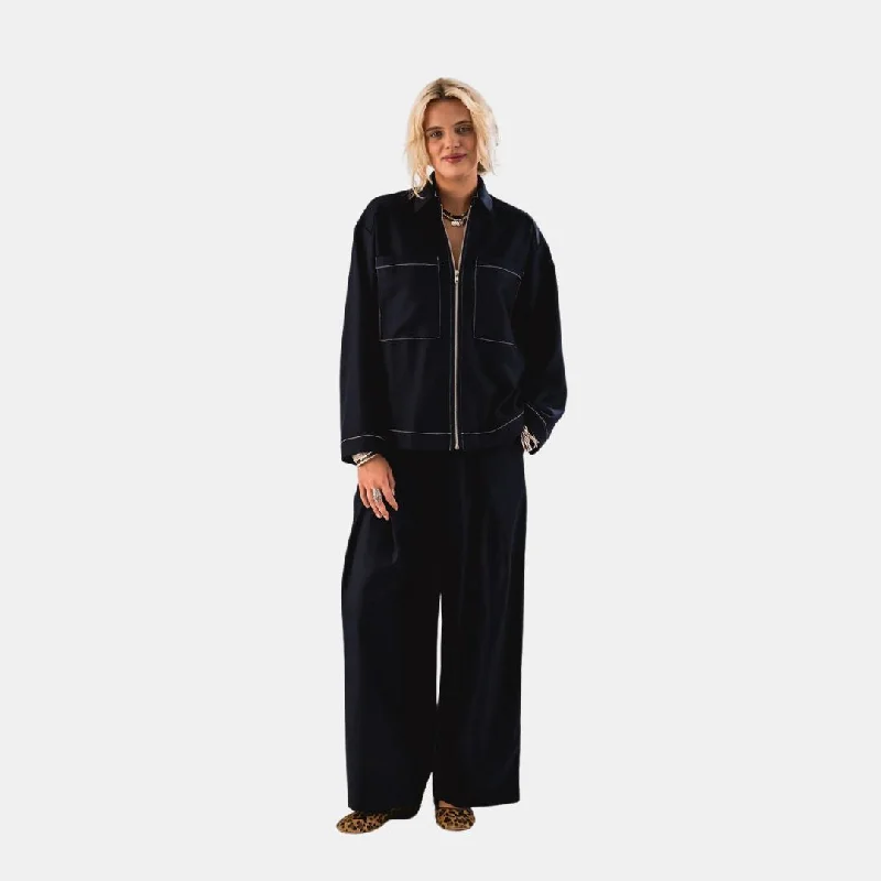 KhaiLL Jacket (Dark Blue) Hoodie Zip-Up Jacket Button-Up Jacket