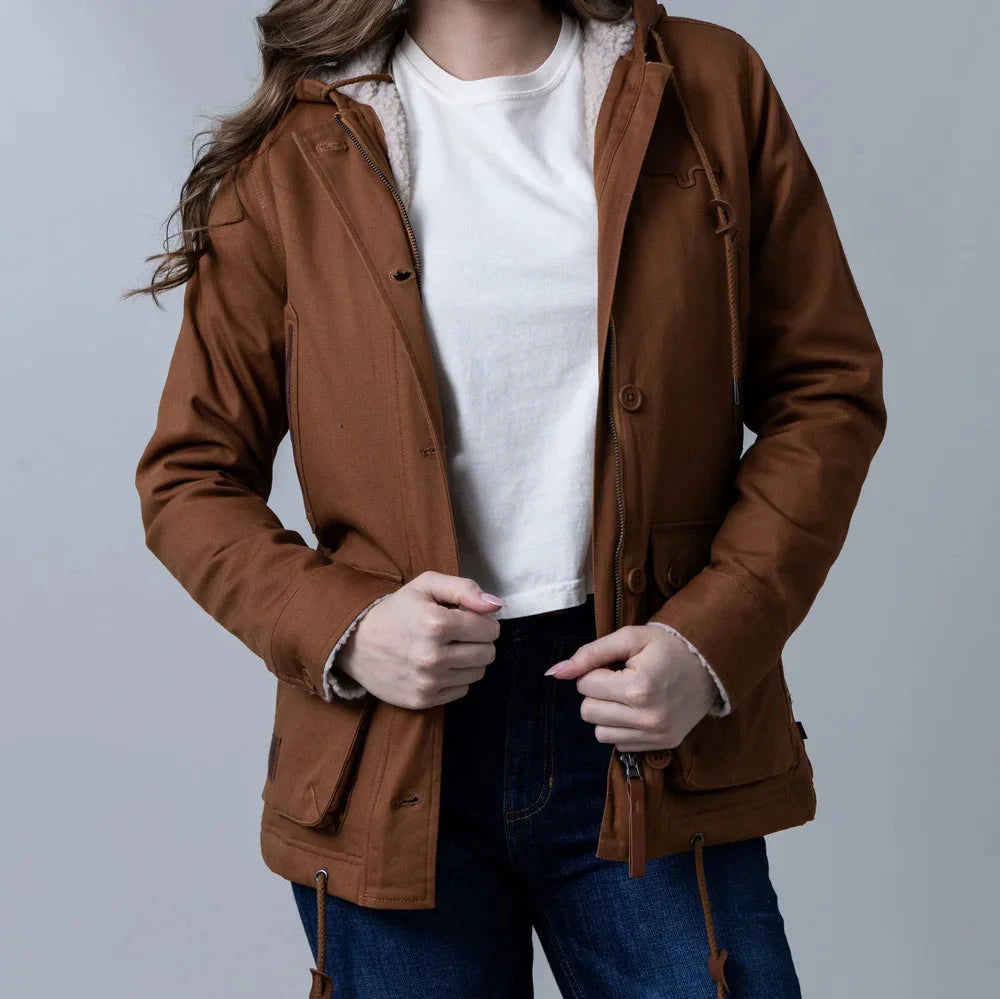 Kimes Ranch Women's AWA Jacket in Brown Fleece Jacket Down Jacket Parka