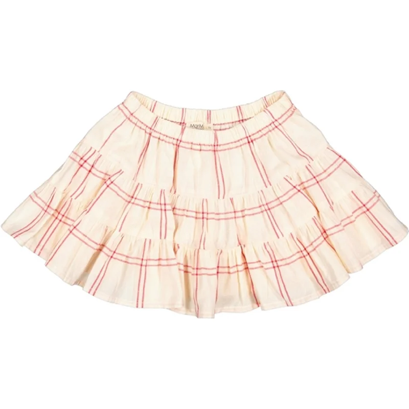MarMar Red Check Silvie Skirt chiffon skirt floaty