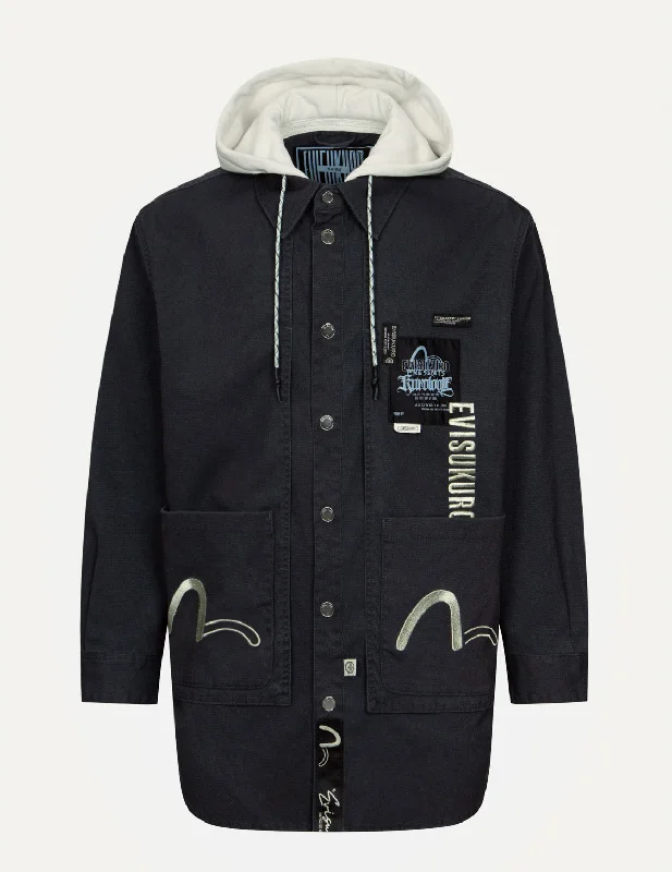 Mock 2-in-1 Pigment Dyed Loose Fit Jacket Tailored Jacket Straight Jacket A-Line Jacket Mock 2-in-1 Pigment Dyed Loose Fit Jacket Tailored Jacket Straight Jacket A-Line Jacket