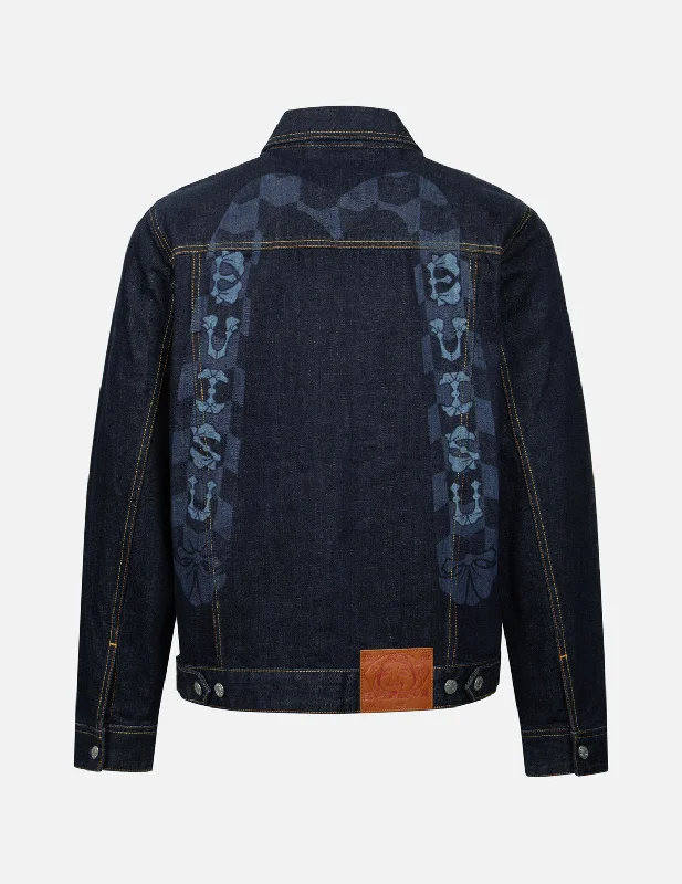 Monogram Daicock Regular Fit Denim Jacket Denim Jacket Leather Jacket Suede Jacket