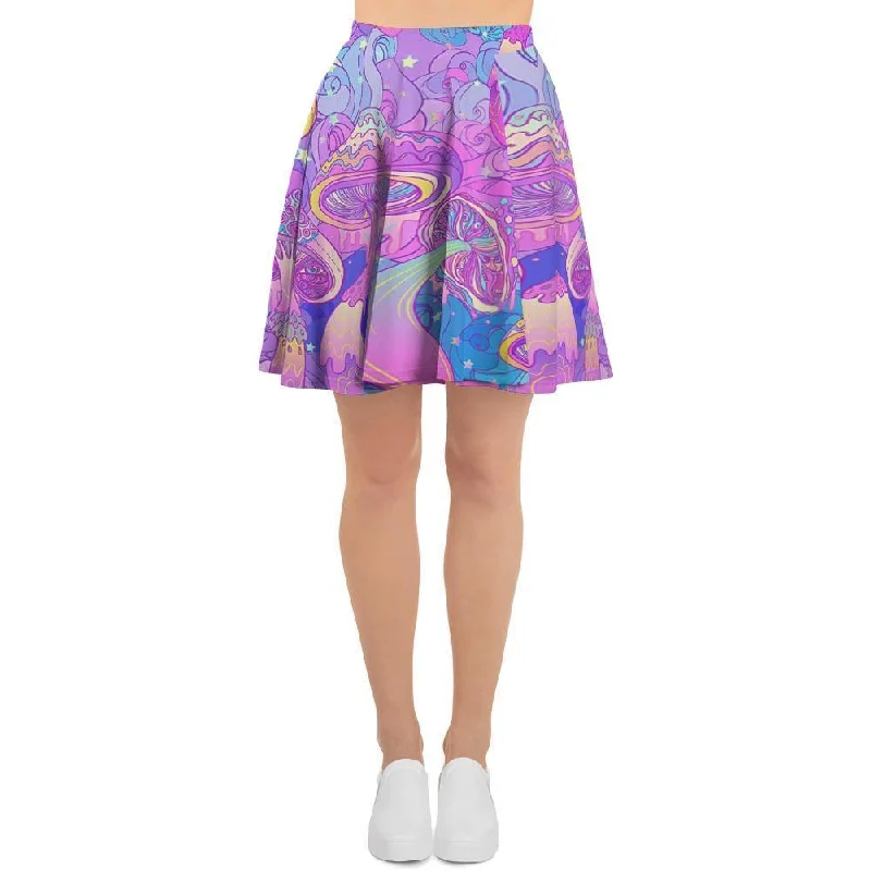 Mushroom Psychedelic Trippy Women's Skirt velvet skirt rich