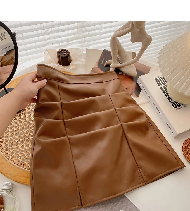 New Korean minority fashion pleated and split A-line skirt 5637 corduroy skirt durable New Korean minority fashion pleated and split A-line skirt 5637 corduroy skirt durable