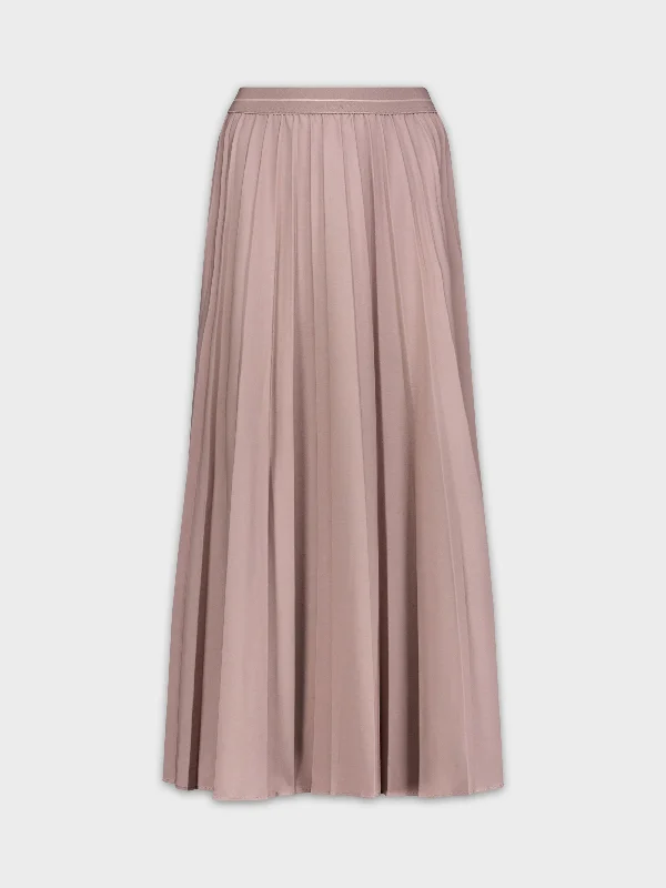 PLEATED SKIRT 37"-LIGHT TAUPE mini skirt trendy