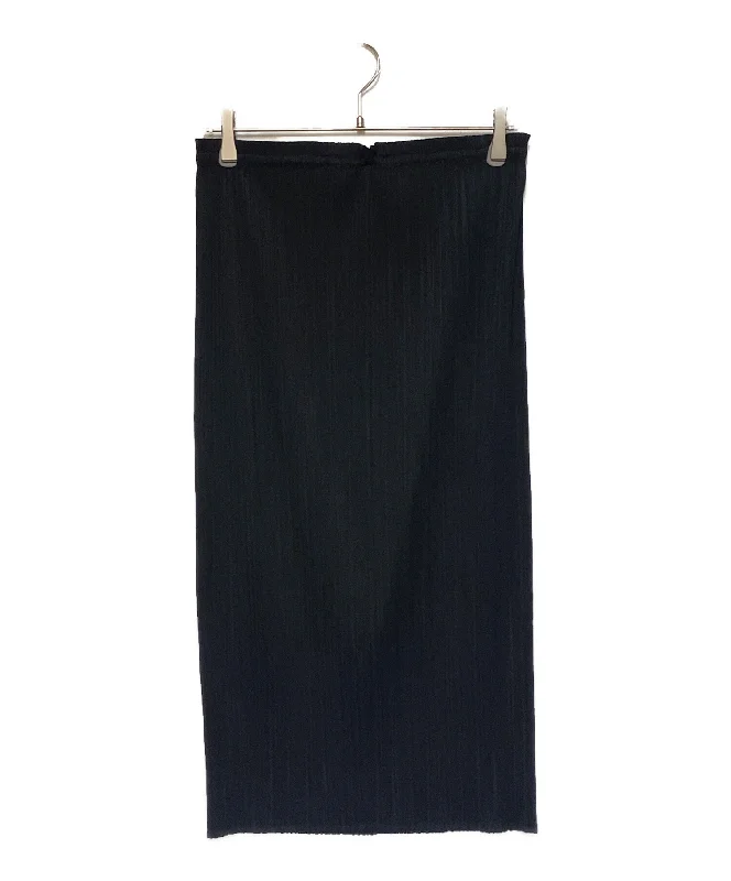 [Pre-owned] PLEATS PLEASE long pleated skirt corduroy skirt cozy