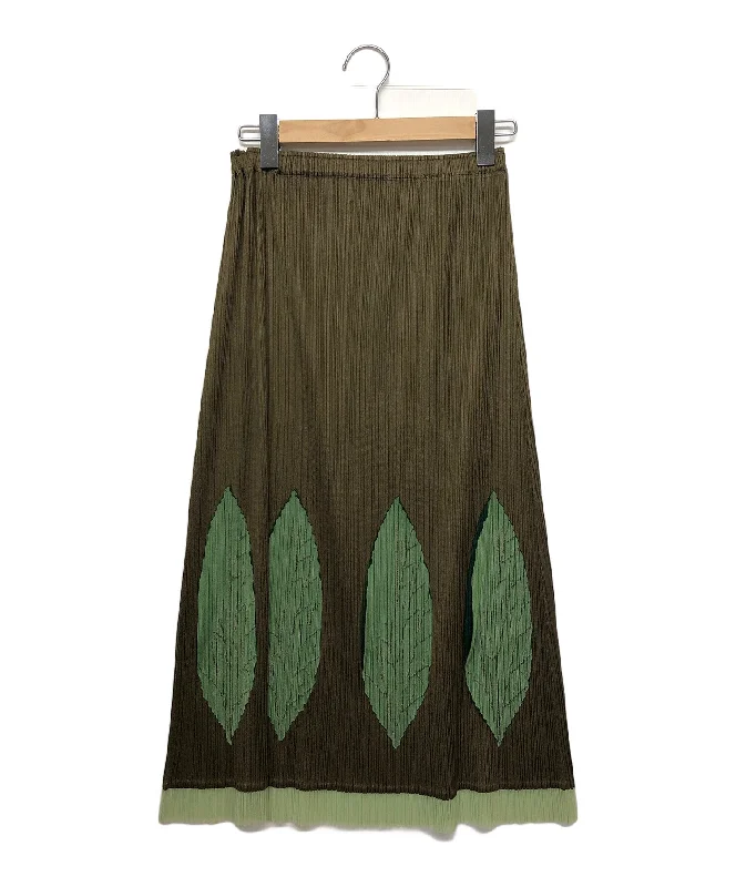 [Pre-owned] PLEATS PLEASE pleated skirt PP53-JG644 velvet skirt glossy