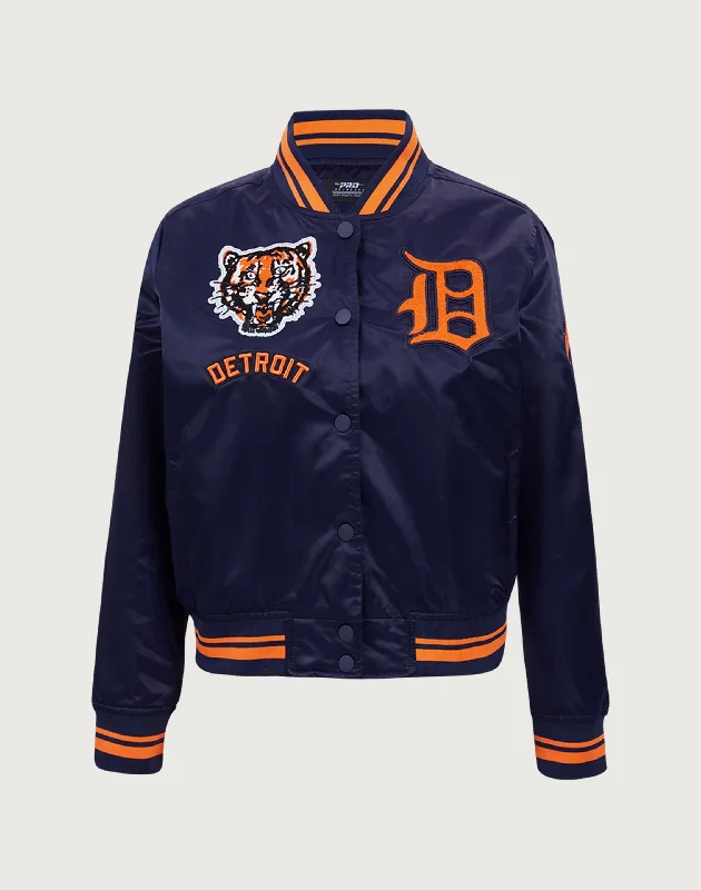 Pro Standard Detroit Tigers Retro Classic Rib Satin Jacket Zippered Jacket Buttoned Jacket Snapped Jacket Pro Standard Detroit Tigers Retro Classic Rib Satin Jacket Zippered Jacket Buttoned Jacket Snapped Jacket