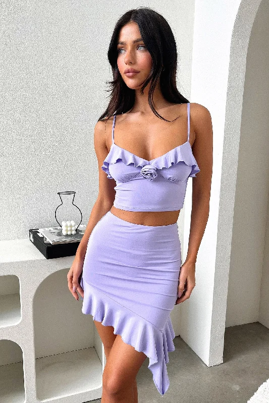Ramina Skirt - Purple cashmere skirt fine