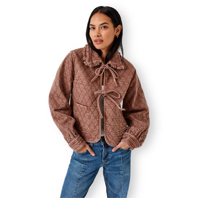 Seventy & Mochi Heidi jacket Washed Mocha Quilted Jacket Puffer Jacket Insulated Jacket Seventy & Mochi Heidi jacket Washed Mocha Quilted Jacket Puffer Jacket Insulated Jacket