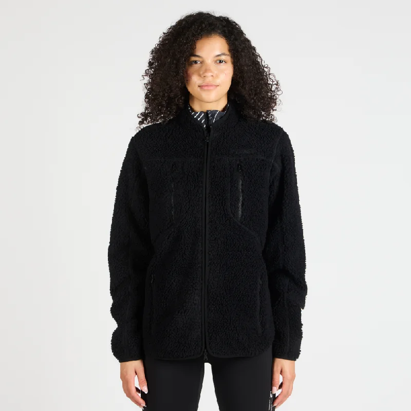 Iceland Fleece Jacket, Unisex - Black Knit Jacket Woven Jacket Fleece Jacket