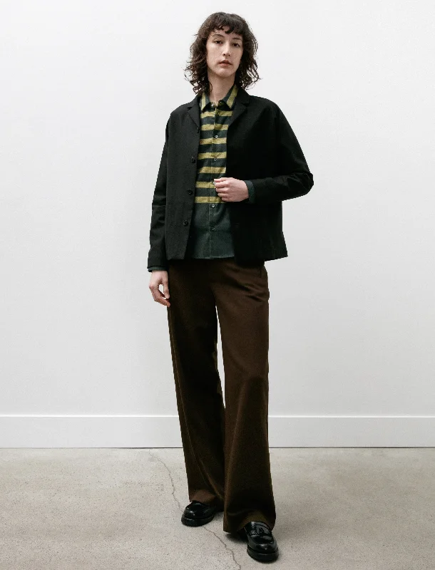Jacket Special Black Notch Collar Peter Pan Collar Cowl Neck