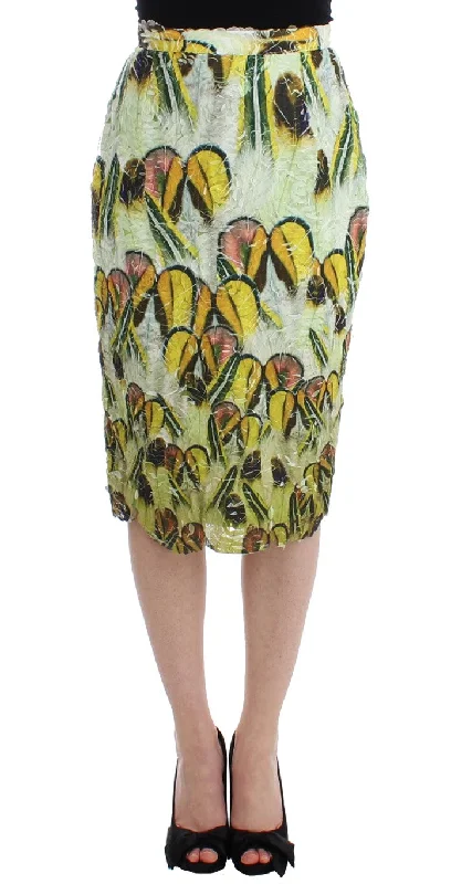 Lanre Da Silva Ajayi Vibrant Silk Blend Pencil Skirt leather skirt durable