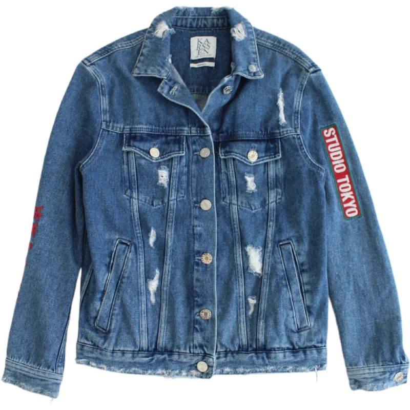Zoe Karssen - Distressed Denim Jacket Rayon Jacket Velvet Jacket Corduroy Jacket