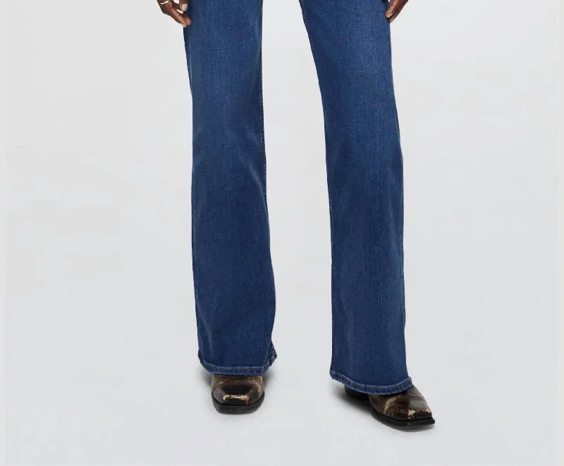70's Ultra High Rise Wide Leg Jeans In Medium Wash Chic Ripped Jeans