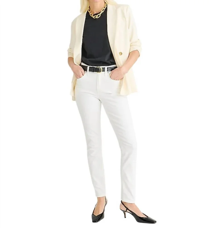 9" Toothpick Jean In White Classic Button Fly Jeans