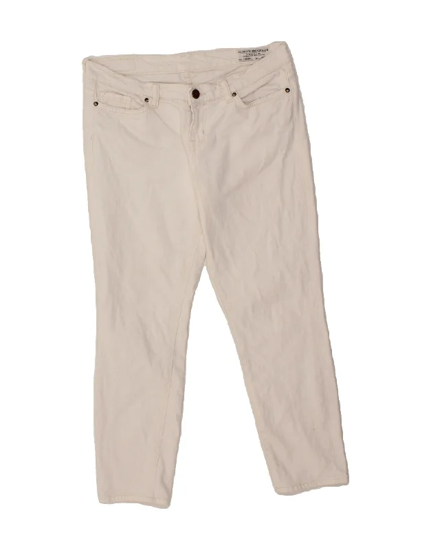 ALL SAINTS Womens Crop Slim Jeans W28 L24  White Cotton Casual Light Wash Jeans
